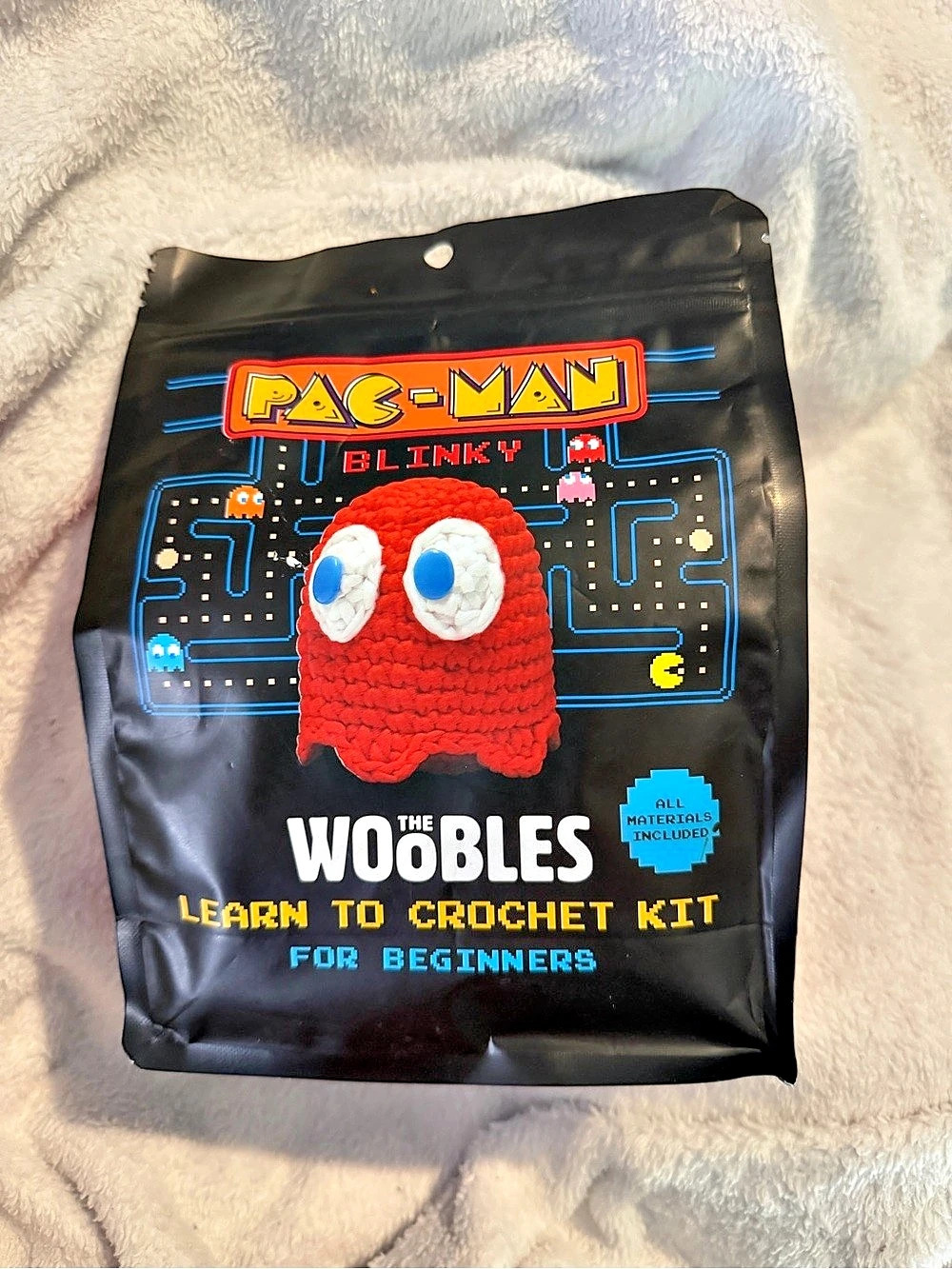 The Woobles Pac-Man Blinky Red The Woobles Learn to Crochet Kit for Beginners
